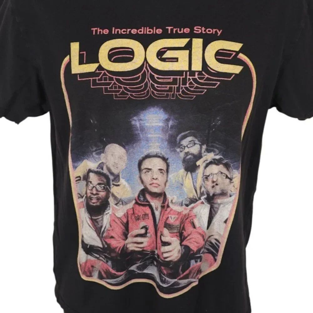 Logic T Shirt Mens Size Medium Black The Incredible True Story Rap Hip Hop Album